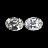 2.28&nbsp;Ct.Tw.Total Carat Weight White Sapphire Pair from Ceylon (Sri Lanka) Video