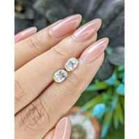 2.28&nbsp;Ct.Tw.Total Carat Weight White Sapphire Pair from Ceylon (Sri Lanka) Life Style