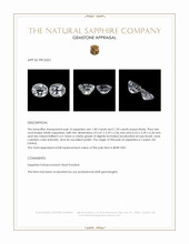 2.34&nbsp;Ct.Tw.Total Carat Weight White Sapphire Pair from Ceylon (Sri Lanka) Appraisal