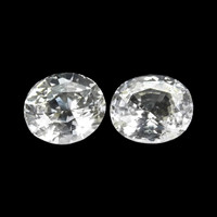 2.59&nbsp;Ct.Tw.Total Carat Weight White Sapphire Pair from Ceylon (Sri Lanka) Video