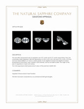 1.69 Ct.Tw.Total Carat Weight White Sapphire Pair from Ceylon (Sri Lanka) Appraisal