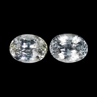 1.69&nbsp;Ct.Tw.Total Carat Weight White Sapphire Pair from Ceylon (Sri Lanka) Video