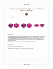 1.91&nbsp;Ct.Tw.Total Carat Weight Purplish Red Ruby Pair from Mozambique Appraisal