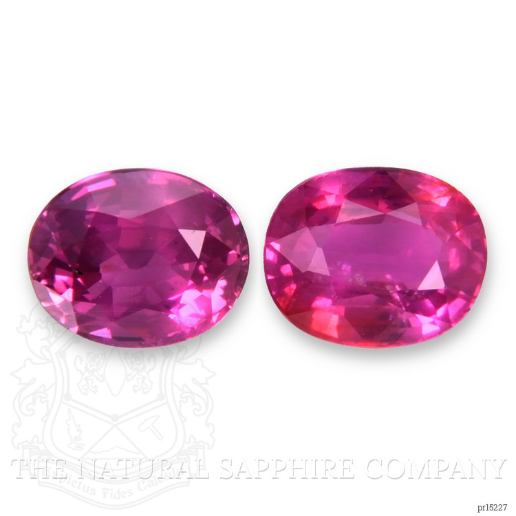 1.91 Ct.Tw. Purplish Red Ruby Pair from Mozambique