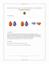 3.18 Ct.Tw.Total Carat Weight Orange Iolite Pair from Mexico Appraisal