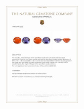 2.87 Ct.Tw.Total Carat Weight Orange Iolite Pair from Mexico Appraisal