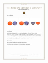 3.44 Ct.Tw.Total Carat Weight Orange Iolite Pair from Mexico Appraisal
