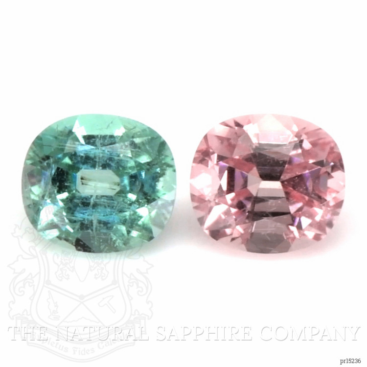 1.90 Ct.Tw. Bluish Green Tourmaline Pair from Afghanistan