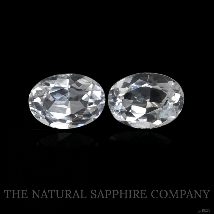 2.36 Ct.Tw. White Topaz Pair from Ceylon (Sri Lanka)