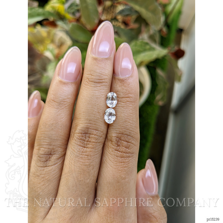 2.36 Ct.Tw. White Topaz Pair from Ceylon (Sri Lanka)