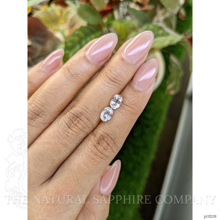 2.36 Ct.Tw. White Topaz Pair from Ceylon (Sri Lanka)