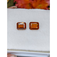 9.67 Ct.Tw.Total Carat Weight Orange Hessonite Garnet Pair from Madagascar Life Style