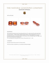 10.10 Ct.Tw.Total Carat Weight Orange Hessonite Garnet Pair from Madagascar Appraisal
