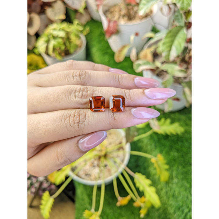 10.10 Ct.Tw. Orange Hessonite Garnet Pair from Madagascar