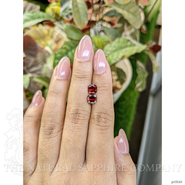 2.22 Ct.Tw. Red Garnet Pair from Ceylon (Sri Lanka)