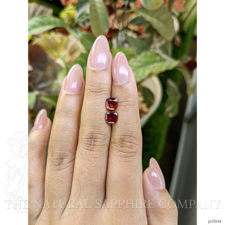 2.08 Ct.Tw. Red Garnet Pair from Ceylon (Sri Lanka)
