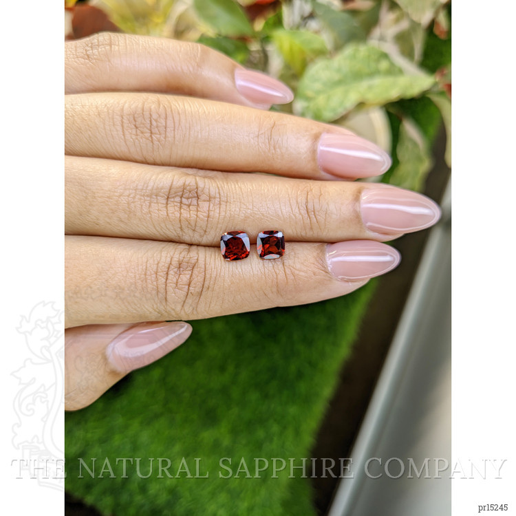 2.16 Ct.Tw. Red Garnet Pair from Ceylon (Sri Lanka)
