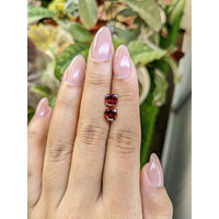 2.27&nbsp;Ct.Tw.Total Carat Weight Red Garnet Pair from Ceylon (Sri Lanka) Life Style