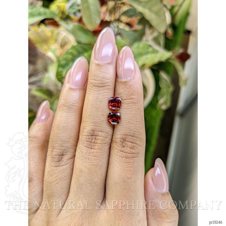 2.27 Ct.Tw. Red Garnet Pair from Ceylon (Sri Lanka)