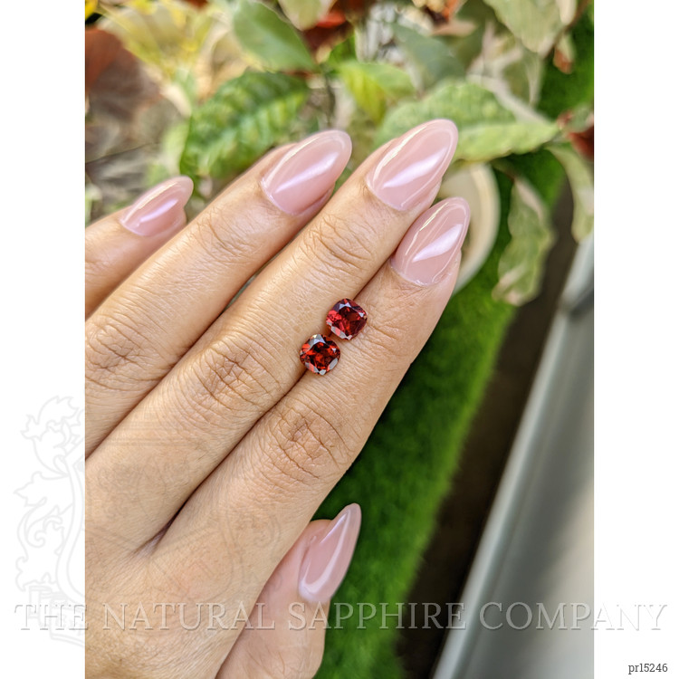 2.27 Ct.Tw. Red Garnet Pair from Ceylon (Sri Lanka)