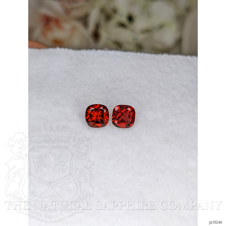 2.27 Ct.Tw. Red Garnet Pair from Ceylon (Sri Lanka)
