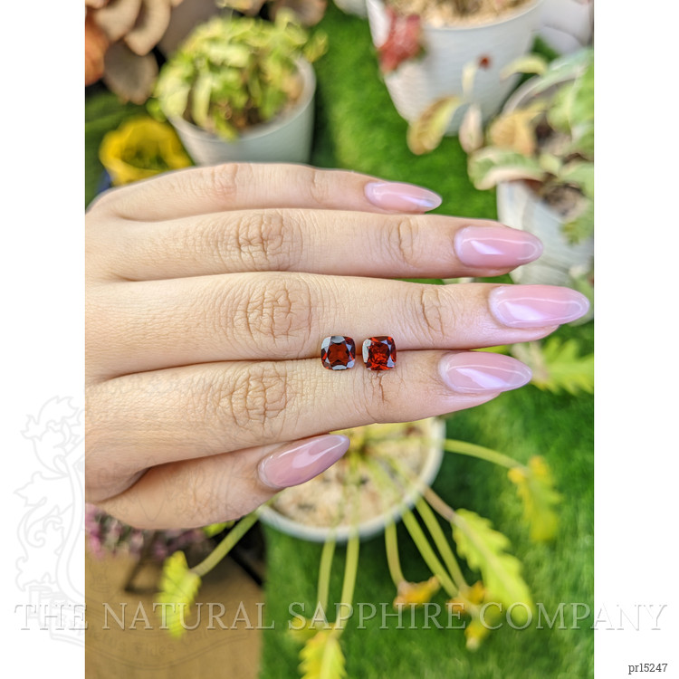 2.13 Ct.Tw. Red Garnet Pair from Ceylon (Sri Lanka)