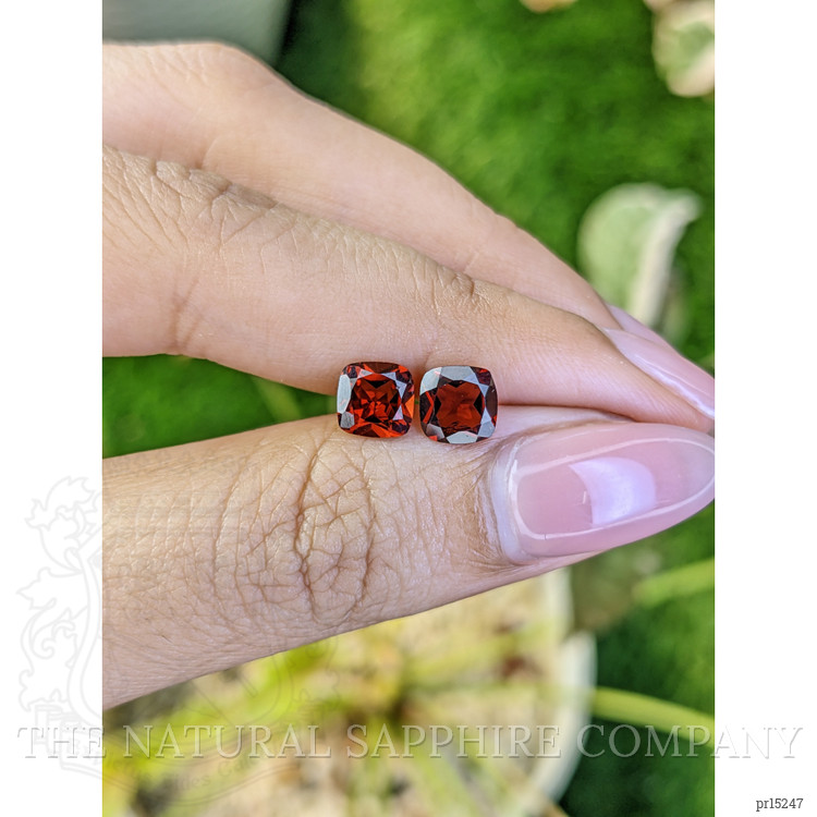 2.13 Ct.Tw. Red Garnet Pair from Ceylon (Sri Lanka)