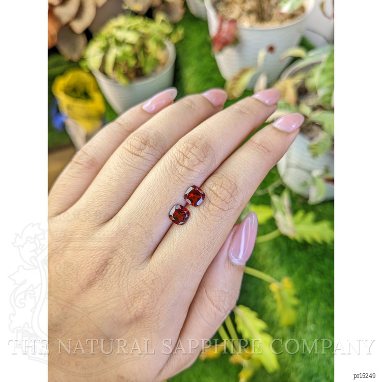 2.19 Ct.Tw. Red Garnet Pair from Ceylon (Sri Lanka)