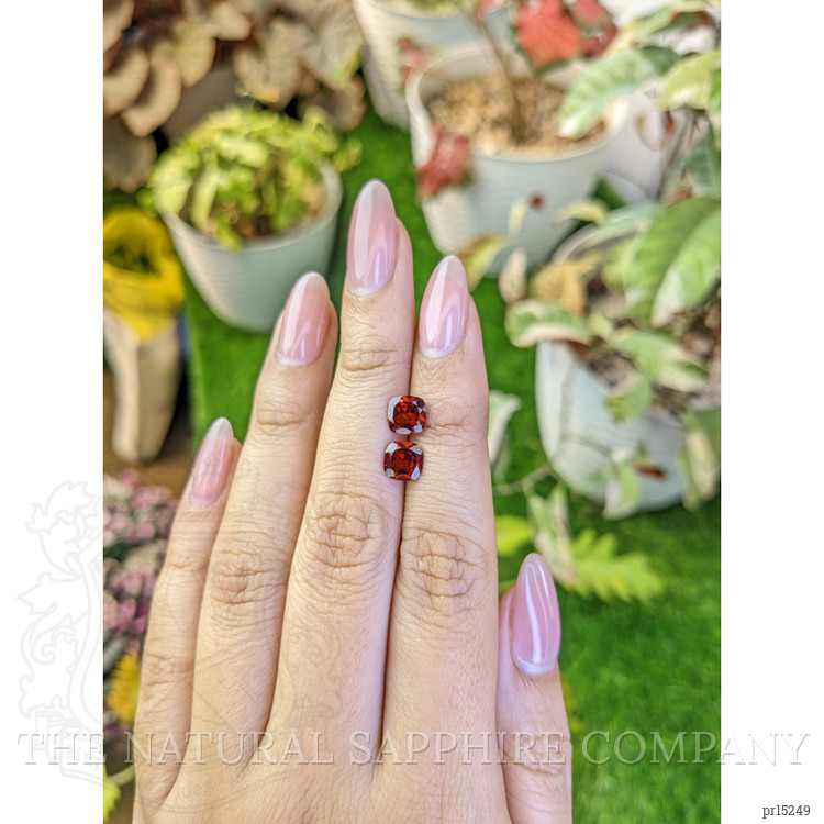 2.19 Ct.Tw. Red Garnet Pair from Ceylon (Sri Lanka)