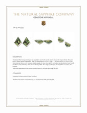 0.81 Ct.Tw.Total Carat Weight Green Sapphire Pair from Ceylon (Sri Lanka) Appraisal