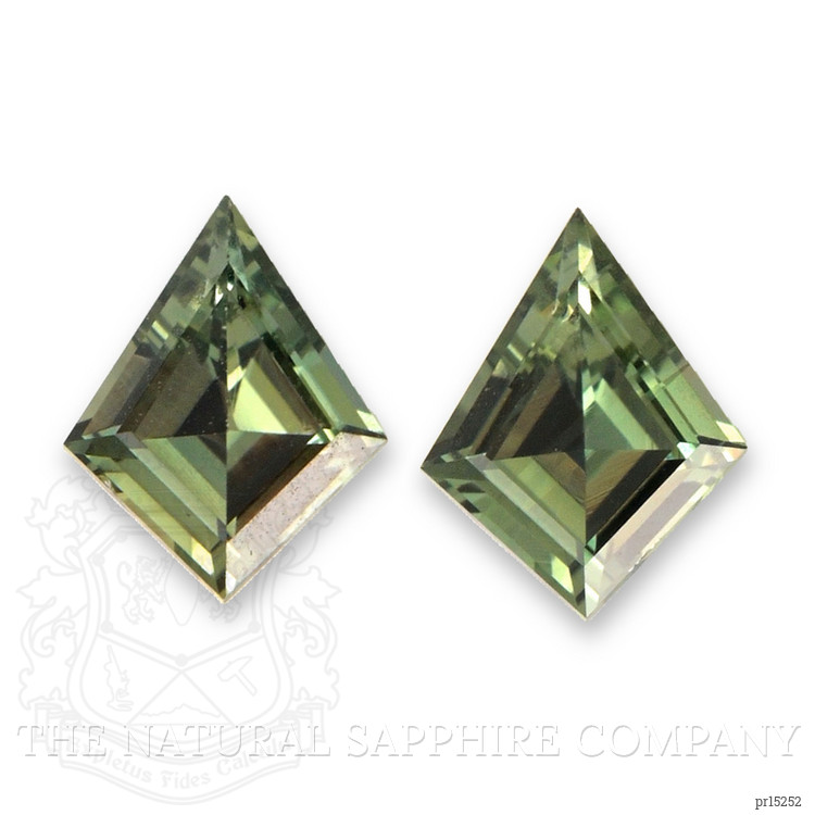0.81 Ct.Tw. Green Sapphire Pair from Ceylon (Sri Lanka)