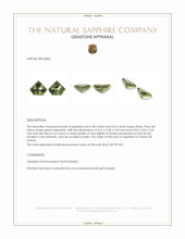 0.81 Ct.Tw.Total Carat Weight Green Sapphire Pair from Ceylon (Sri Lanka) Appraisal