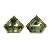 0.81&nbsp;Ct.Tw.Total Carat Weight Green Sapphire Pair from Ceylon (Sri Lanka) Video