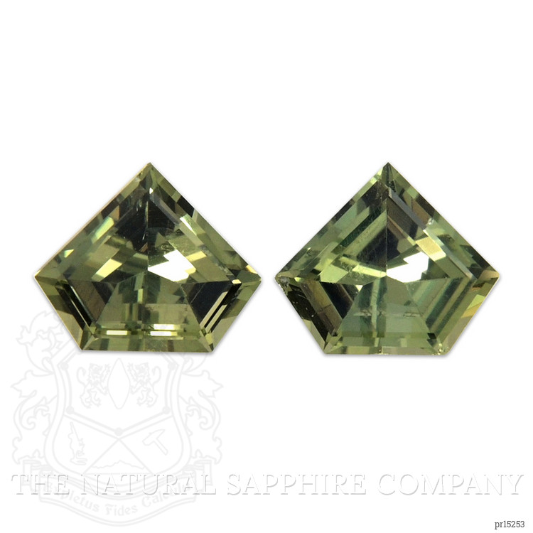 0.81 Ct.Tw. Green Sapphire Pair from Ceylon (Sri Lanka)