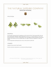 0.80&nbsp;Ct.Tw.Total Carat Weight Green Sapphire Pair from Ceylon (Sri Lanka) Appraisal