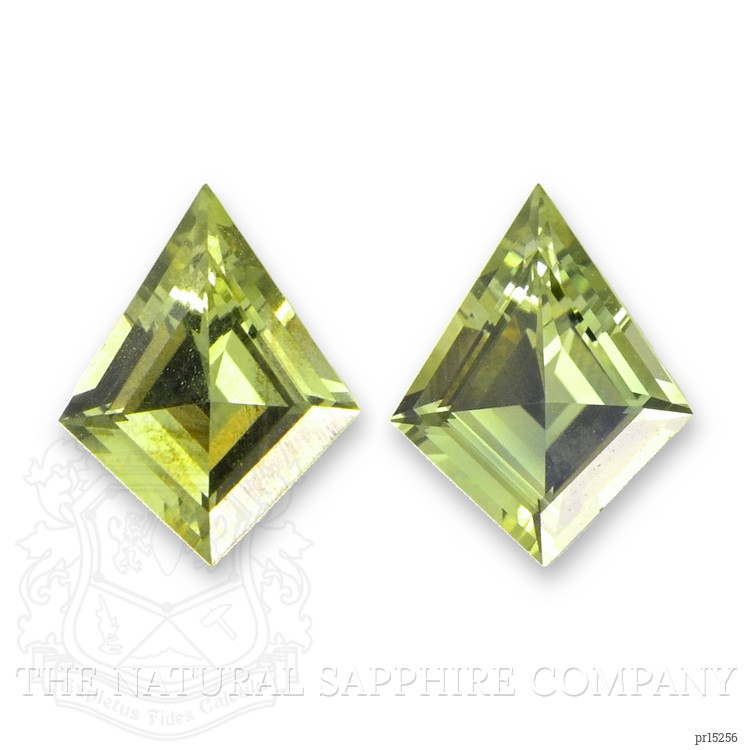 0.80 Ct.Tw. Green Sapphire Pair from Ceylon (Sri Lanka)