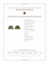 0.69 Ct.Tw.Total Carat Weight Green Sapphire Pair from Ceylon (Sri Lanka) Scan Report