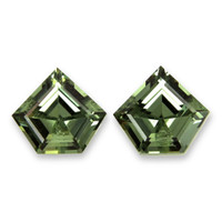 0.62&nbsp;Ct.Tw.Total Carat Weight Green Sapphire Pair from Ceylon (Sri Lanka) Video