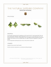 0.59 Ct.Tw.Total Carat Weight Green Sapphire Pair from Ceylon (Sri Lanka) Appraisal