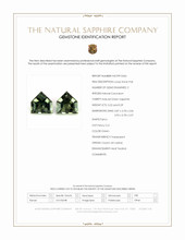 0.51 Ct.Tw.Total Carat Weight Green Sapphire Pair from Ceylon (Sri Lanka) Scan Report