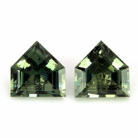 0.51&nbsp;Ct.Tw.Total Carat Weight Green Sapphire Pair from Ceylon (Sri Lanka) Video