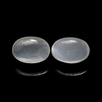 3.19&nbsp;Ct.Tw.Total Carat Weight White Cabochon Moonstone Pair from Ceylon (Sri Lanka) Video