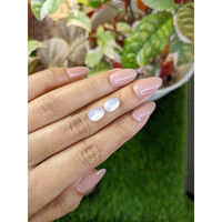 3.19&nbsp;Ct.Tw.Total Carat Weight White Cabochon Moonstone Pair from Ceylon (Sri Lanka) Life Style