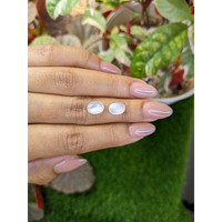 3.19&nbsp;Ct.Tw.Total Carat Weight White Cabochon Moonstone Pair from Ceylon (Sri Lanka) Life Style
