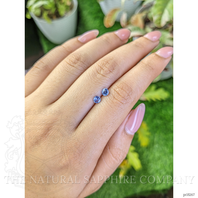0.56 Ct.Tw. Blue Sapphire Pair from Ceylon (Sri Lanka)