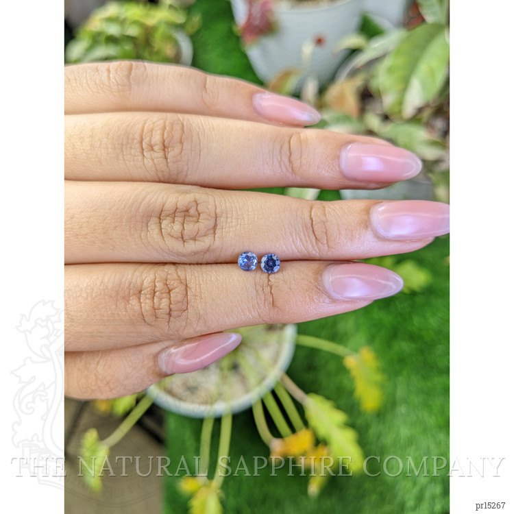 0.56 Ct.Tw. Blue Sapphire Pair from Ceylon (Sri Lanka)