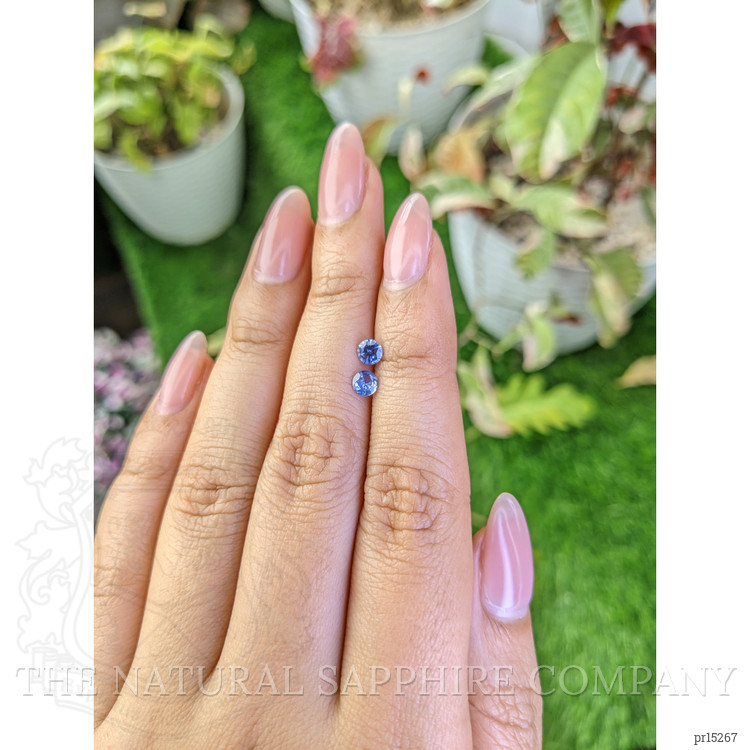 0.56 Ct.Tw. Blue Sapphire Pair from Ceylon (Sri Lanka)