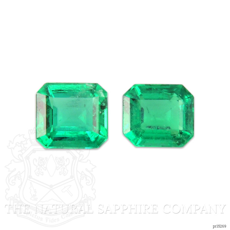 0.37 Ct.Tw. Emerald Pair from Afghanistan
