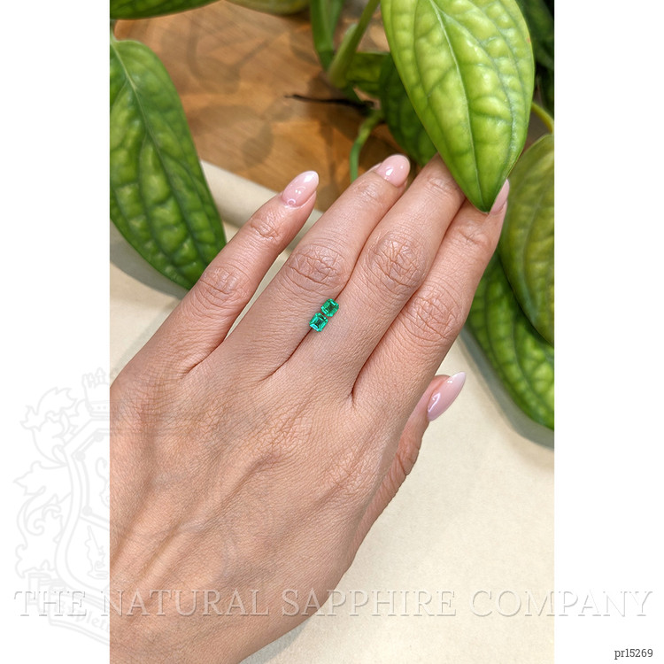 0.37 Ct.Tw. Emerald Pair from Afghanistan