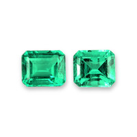 0.40 Ct.Tw.Total Carat Weight Emerald Pair from Afghanistan Video